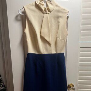 Vintage Dress, Blue and White Colorblock Fits Size 2